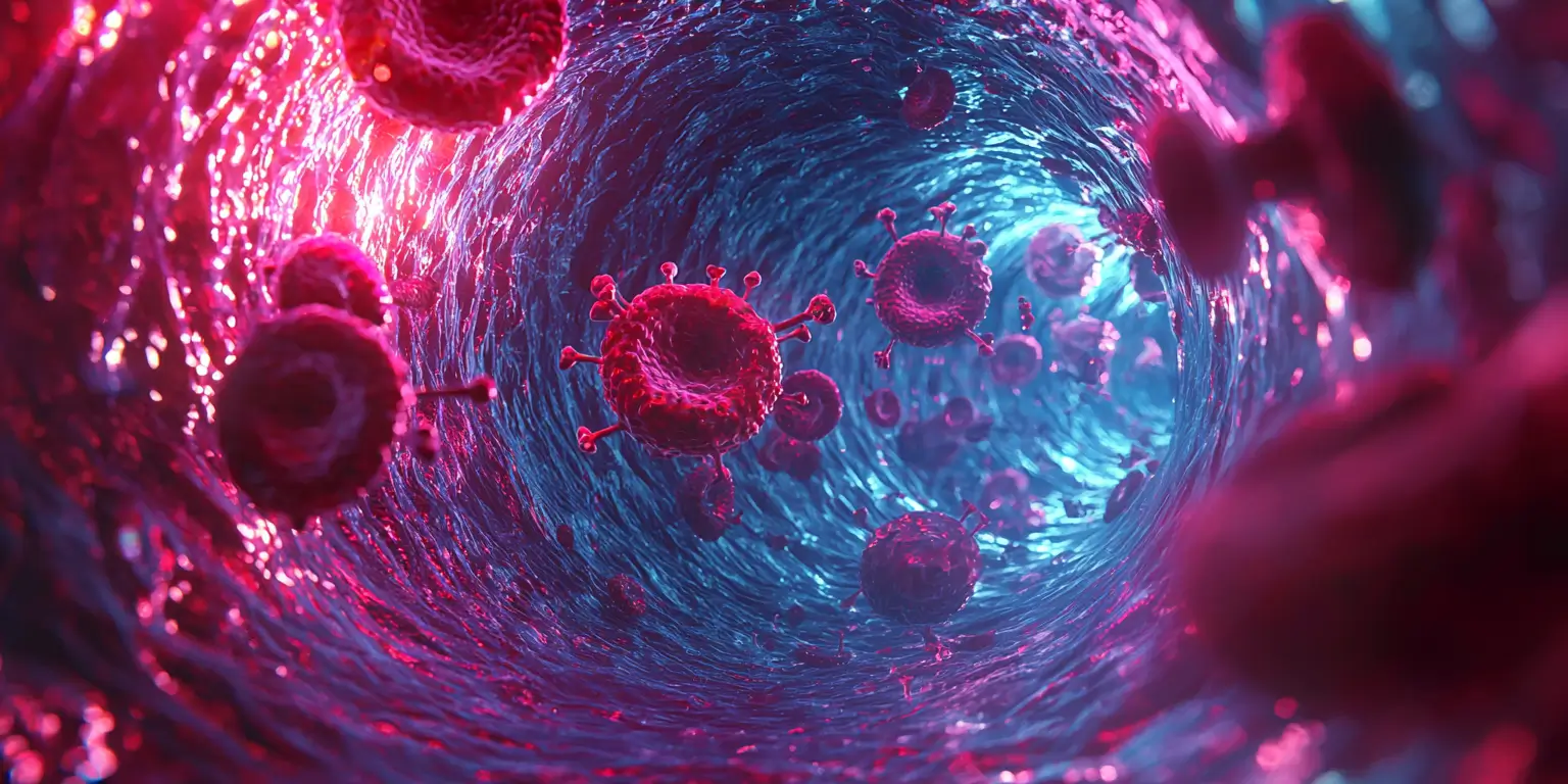 image of a red blood cells inside the human body